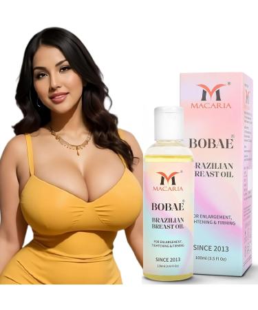 MACARIA Bobae Brazilian Boobs Breast Bust Enhancement Shape up tightening Firming Oil For women Bigger breast Size fast Growth Shaggy bust Oil for girls