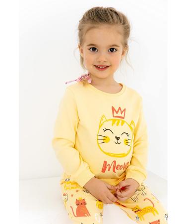 Artie Baby Girls 100% Cotton Long Sleeve Pyjamas for Kids | Set of 2 Footless Pajamas | Comfortable Nightwear for Children 12M-8Y | 5-6 Years, Yellow - Buy Online on GoSupps.com