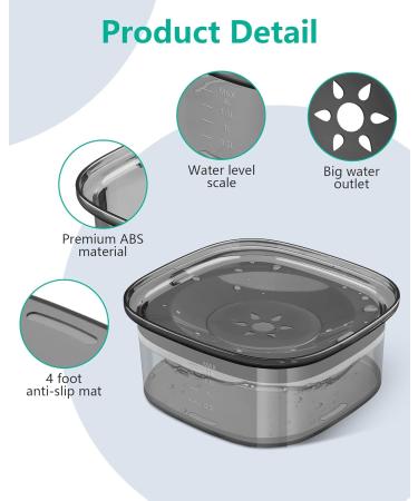 Pettom 2L Leakproof Dog Water Bowl | Non-Slip Travel-Friendly Design for Dogs | Antilabber & Large Black Pet Dispenser - Buy Online on GoSupps.com