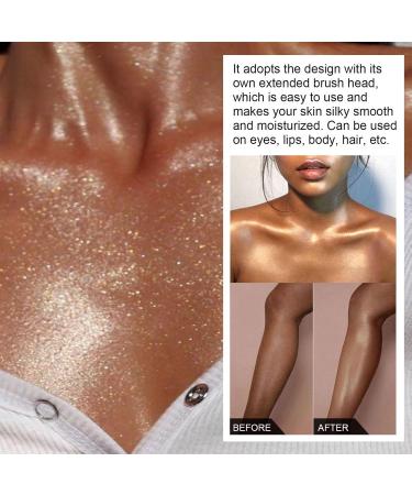 Powder Highlighter Stick | Body Face Highlighter Powder Stick Body Brightening Long Lasting Natural Stick for Neck Collarbone Proms Pink - Buy Online on GoSupps.com