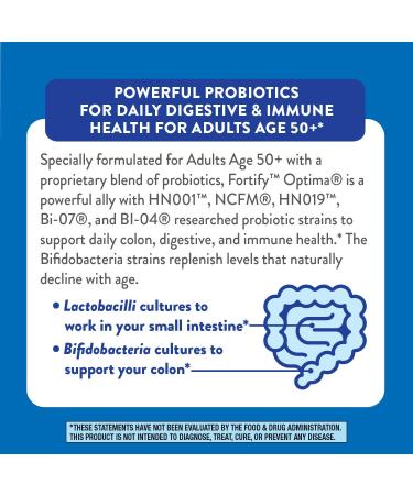 Natureâ€™s Way Fortify Optima 50+ Probiotic - 90 Billion CFU, 15 Strains, Prebiotic, 30 Capsules - Buy Online on GoSupps.com