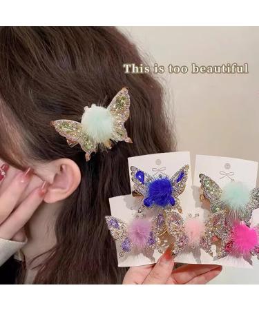 Hair Clips Flying Butterfly Hairpin for Girl Butterfly Rhinestone Hair Clip Butterfly Hair Barrettes Hair Accessory for Girl Women 5PCS - Buy Online on GoSupps.com