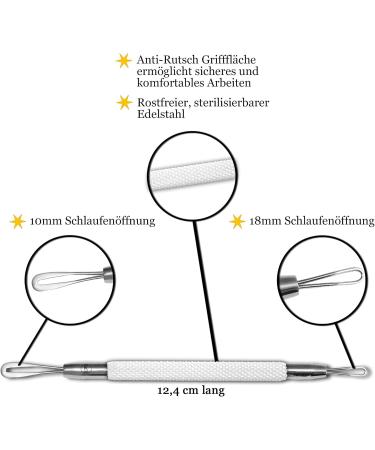 K-Pro Comedone Extractor - Blackhead & Blemish Remover (White) - Buy Online on GoSupps.com
