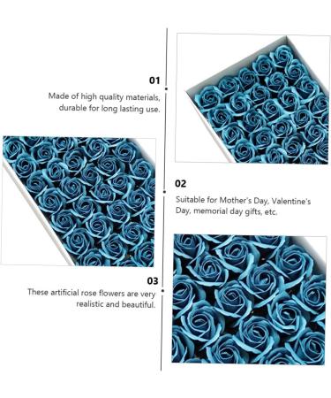 TOPBATHY 50pcs Valentine's Day Rose Bath Gifts Bath Soap Rose House Gifts Mothers Day Soap Rose Soap Rose Petals Rose Gifts Home Decor Valentine's Day Gifts Gift Box Corn Starch Artificial Navy 7X4.5CM - Buy Online on GoSupps.com