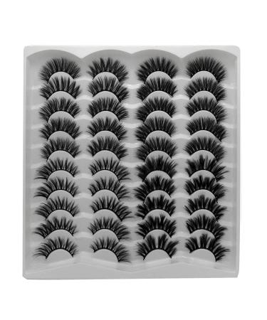 20 Pairs Mixed Natural Dramatic False Eyelashes - 3D Thick Reusable Makeup Extensions (No Glue 4 Styles) - Shop Now! - Buy Online on GoSupps.com