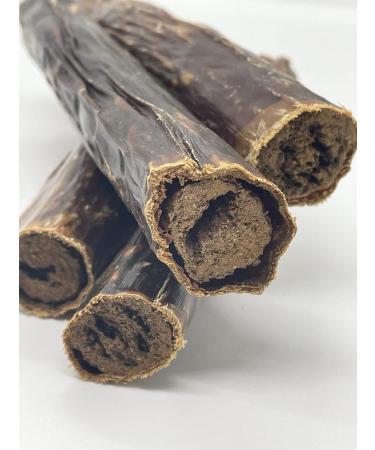 Bullsters Dog Treats Bones Chews All Natural No Additives No Preservatives Steroid Free for Small Medium Large Dogs Stuffed Gullet Sticks Stuffed with Beef Offal Bully Stick 6" Pack of 4 - Buy Online on GoSupps.com