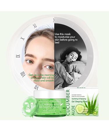 Cucumber + Aloe Vera Sleep Overnight Face Mask Skincare Organic Aloe Vera Gel Sleeping Mask Reparing Overnight Mask Hydrating Face Mask for Sunburn Relief Aloe Vera Moisturiser Gel - Buy Online on GoSupps.com