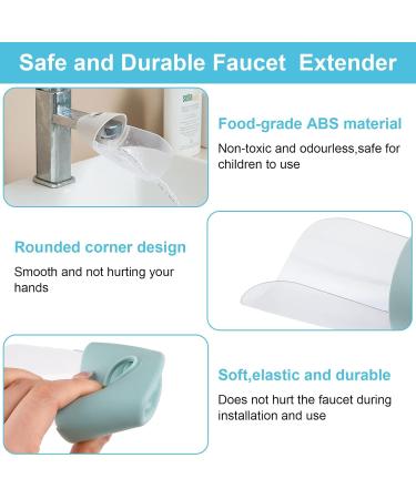 Faucet Extension Set for Kids | 3-Piece Tap Extender & Attachment | Toddler Handwashing Aid in Blue/White/Dark Blue - Buy Online on GoSupps.com