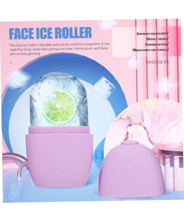Buy Silicone Face Ice Tray & Roller for Skin Care | Best Facial Massage Tool - Purple 11.5x7cm - Buy Online on GoSupps.com
