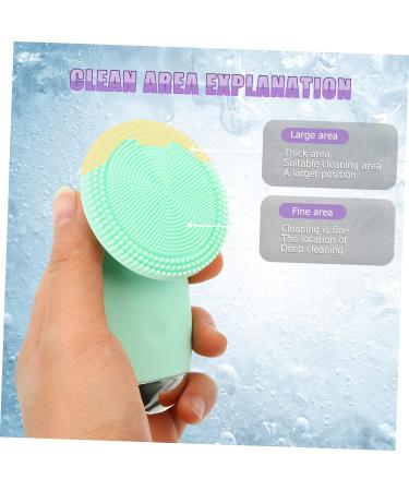 POPETPOP 1pc Facial Cleanser Face Cleaning Tool Silicone Face Brush Facial Brush Skin Cleansing Silicone Facial Cleaner Face Wash Brush Face Cleansing Brush Electric Silica Gel Scrubber 10.8X6cm - Buy Online on GoSupps.com