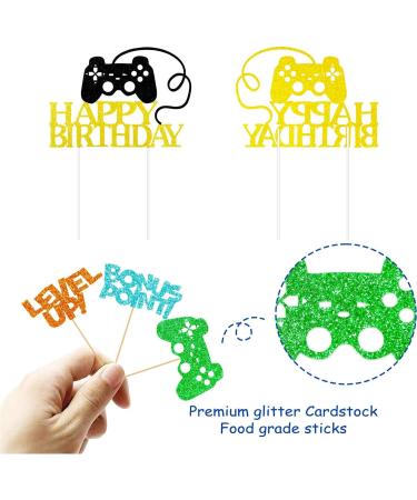 37 Pcs Video Game Controllers Cupcake Toppers Gamer Cake Topper Decoration Video Game Cupcake Topper Supply for Kids Gaming Themed Birthday Party Supplies Favors - Buy Online on GoSupps.com