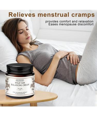 Organic Wild Yam Cream for Hormone Balance | Natural Lavender Scent | PMS & Menopause Relief | 2oz - All Skin Types - Buy Online on GoSupps.com