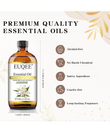 EUQEE Jasmine Essential Oil 118ml - Pure Natural Diffuser Oil for Home Aromatherapy - Buy Online on GoSupps.com