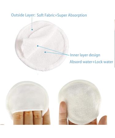 20 Packs Reusable Makeup Remover Pads Facial Clean Bamboo Pads With Washable Laundry Bag Eco-Friendly Bamboo Rounds for All Skin Types 20pcs-white - Buy Online on GoSupps.com