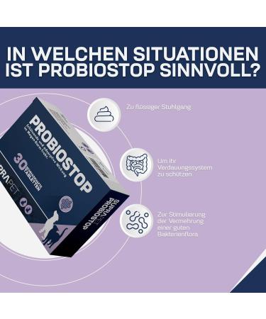 Suprapet ProBiostop - Probiotic Tablets for Dogs & Cats | 30 Natural Supplement for Gut Health with Inulin & Baobab - Buy Online on GoSupps.com