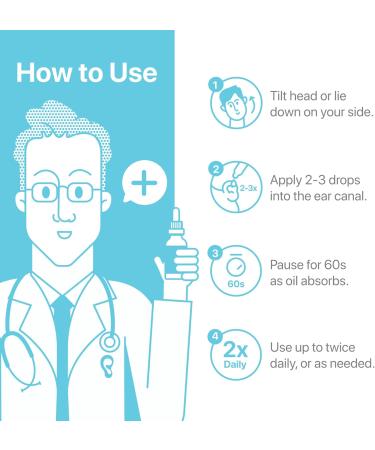 Ear Oil Drops | Garlic Mullein Ear Drops for Clogged Ears Ear Infection Ear Wax Removal Drops Itchy Ears & Earache Drops | Swimmers Ear Drops For Swimmers | Sweet Oil For Ears | Ear Tinnitus Relief - Buy Online on GoSupps.com