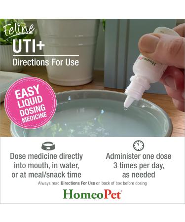 HomeoPet UTI Plus for Cats - Urinary Tract Support - 15ml - Buy Online on GoSupps.com