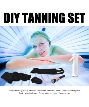 6 Pcs Self Tanning Mitt Applicator Kit | Fake Tan Remover & Refillable Mist Spray Bottle | Exfoliating Glove for Self Tanner | Face & Back Lotion Applicator - Buy Online on GoSupps.com