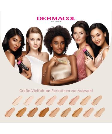 Dermacol Full Coverage Foundation - Waterproof Matte Makeup with SPF 30 for Oily Skin & Acne Long-Lasting 30g - Color 223 - Buy Online on GoSupps.com