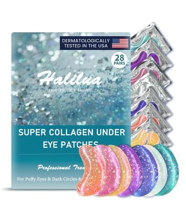 28 Pairs Under Eye Patches Natural Collagen Eye Patches for Puffy Eyes Under Eye Mask Patches for Face Reduce Dark Circles Fine Lines and Puffiness Refreshes Your Skin Eye Moisturizer Treatment