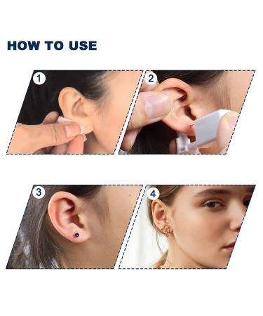 2Pcs Disposable Sterile Ear Piercing Kit - Manual Ear Piercing Gun with Silver Beads Studs - Buy Online on GoSupps.com