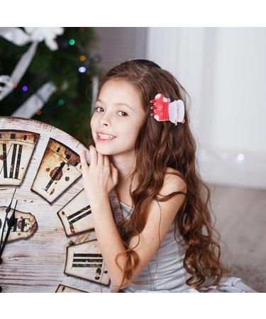 POPETPOP Christmas Hair Claw Small Hair Clips for Women Girls Non-slip Strong Grip Hair Clamps Xmas Snowman Glove Socks Gingerbread Jaw Clips Hair Styling Accessories - Buy Online on GoSupps.com