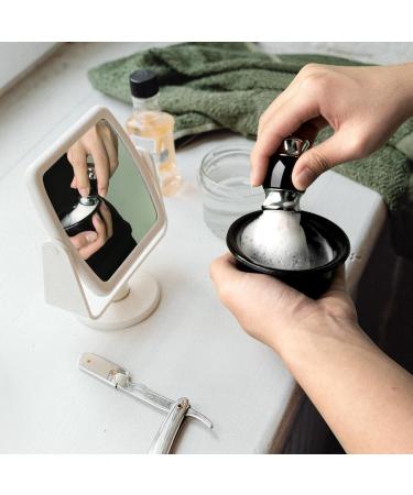 Premium Black Shaving Brush for Men - Soft Dense Stainless Steel Handle Fast Lather | Best Shave Experience - Buy Online on GoSupps.com
