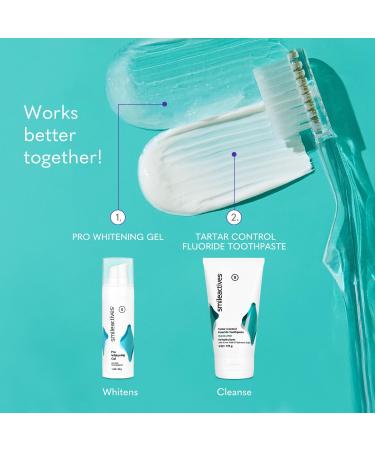Smileactives Tartar Control Fluoride Toothpaste - Teeth Whitening Gum Health & Cavity Repair - Vanilla Mint Flavor - 6 oz - Buy Online on GoSupps.com