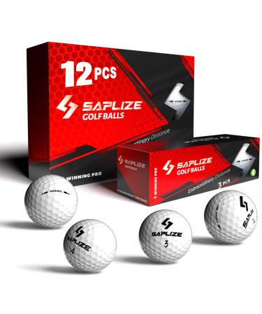 SAPLIZE Distance Golf Balls 12 Pack Two Layer Golf Balls- for Greater Speed and Distance Off The Tee(One Dozen)