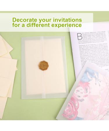 120pcs Vellum Paper for Invitations  5x7inch Pre-Folded Translucent Vellum Jacket Vellum Wrap Jackets for Wedding Invitations Baby Shower Birthday Invitations - Buy Online on GoSupps.com
