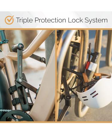 2022 Via Velo Electric Bike Lock Set - Heavy-Duty Steel U Lock, Folding Lock, Cable - Triple Protection for Electric Bikes, Scooters, and Folding Bikes - Buy Online on GoSupps.com
