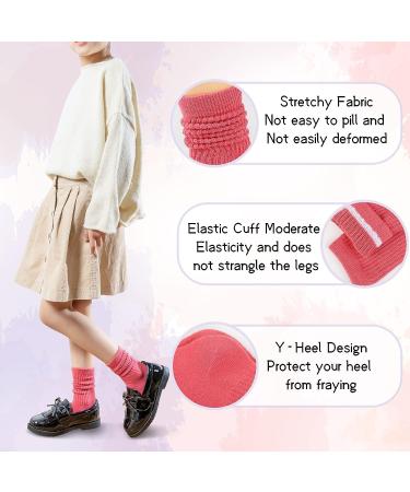 JOCMIC Girls Slouch Socks - Kids Knee High Crew Socks, Multicolor - Ages 6-8 Years - Buy Online on GoSupps.com