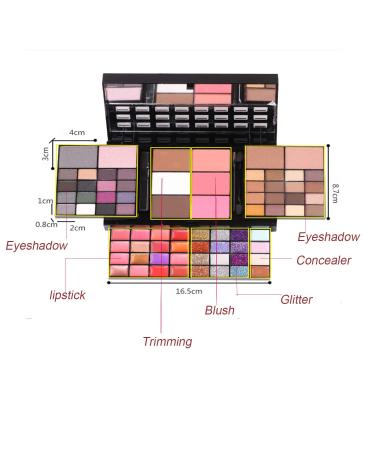 TRIEtree All In One Makeup Kit - 74 Colors Eyeshadow Palette, Lipstick, Glitter, Blush for Teenagers & Women - Buy Online on GoSupps.com