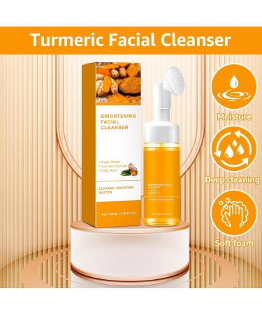 Turmeric Facial Cleanser | Deep Cleaning & Moisturizing Face Wash for All Skin Types | Foaming Turmeric Cleanser - 1 PCS - Buy Online on GoSupps.com