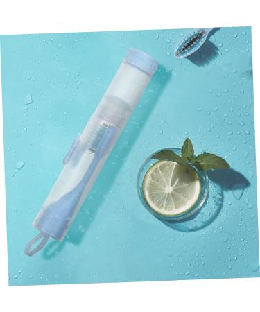 Homsfou 4-Piece Toothbrush Gift Set | Ortho Clean Toothbrush Mini Clamp & Dental Floss - Blue - Buy Online on GoSupps.com