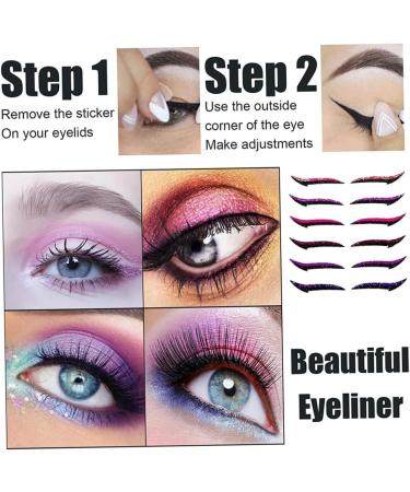 FOMIYES 6pcs Eyeliner Eye Line Sticker Eye Makeup Stickers Beauty Supply Applique Double Eyelid 1 count (Pack of 1) Assorted Color - Buy Online on GoSupps.com