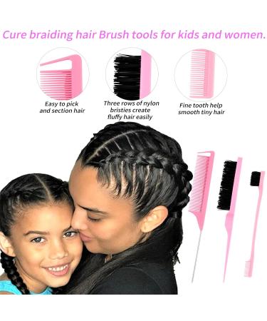 79style Hair Elastic Set with 1000 Clear Rubber Bands, Cutter, Teasing Brush, Comb, Edge Brush, Clips, Topsy Tail Tool - for Toddlers and Braiding - Buy Online on GoSupps.com