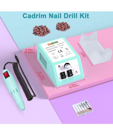  Electrical Nail Cutter Set - 20 000 RPM Electric Nail File for Manicure & Pedicure - Perfect for Nail Studio & DIY - Green  - Buy Online on GoSupps.com