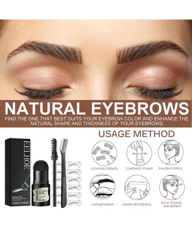 Brosep One-Step Eyebrow Stamp & Powder Set - Durable Makeup for Beginners | Perfect Eyebrows for Women - Buy Online on GoSupps.com