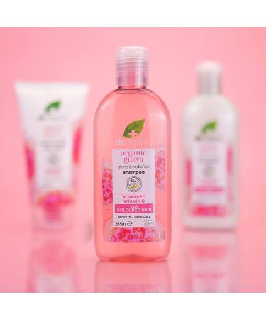 Dr Organic Guava Shampoo - Vitamin C - Natural & Vegan - Coloured Hair - Cruelty Free - Paraben & SLS Free - 265ml - Buy Online on GoSupps.com