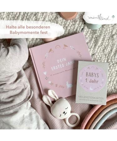 Mintkind Baby Gift Set | My First Year Baby Diary Milestone Cards & Souvenir Box | Perfect Baby Photo Album for Boys & Girls - Buy Online on GoSupps.com
