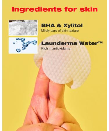 Vegan Dual-Sided Clean Face Cleansing Pads - 60 Soft Natural Pads for Double Cleansing & Makeup Removal - Hypoallergenic Exfoliation - Buy Online on GoSupps.com