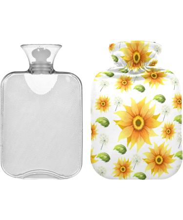 Buy Sunflower Hot Water Bottle with Cover - 2L Pain Relief for Sports Injuries | International Shipping - Buy Online on GoSupps.com