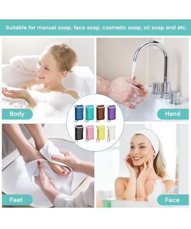 8-Piece Soap Saver Pouch Set - Exfoliating Body Scrubber and Soap Holder - Loofah Soap Savers in 8 Colors - Buy Online on GoSupps.com