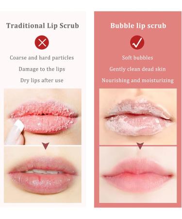 Bubble Lip Scrub Remove Dead Skin Improve Fine Lines Moisturizing Lip Scrub Exfoliator Bubble Moisten Lip Scrub Cream Lip Care - Buy Online on GoSupps.com
