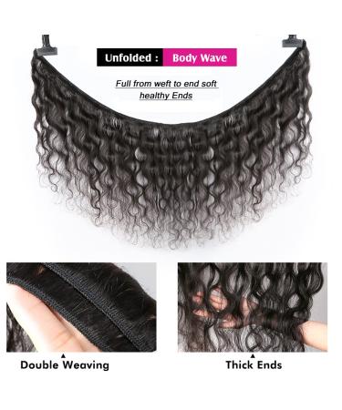 10A Brazilian Virgin Human Hair 4 Bundles Body Wave - 20 18 16 14 Inches - Natural Color - Aelinsi 14-16-18-20 - Buy Online on GoSupps.com