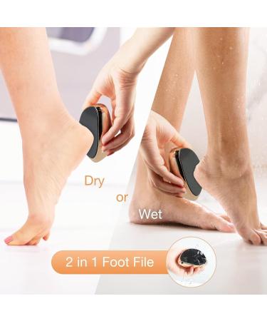 AnjoCare Nano Glass Foot File - Callus Remover for Salon-Worthy Pedicure at Home (Golden) - Buy Online on GoSupps.com