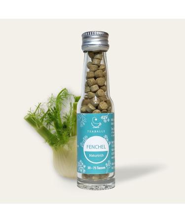 Teaballs - fennel natural cloudy (1 x 11g) |approx. 150 teaballs |For approx. 30-75 cups of tea |100% purely vegetable |Known from: The thing of the year fennel 30-75 cups