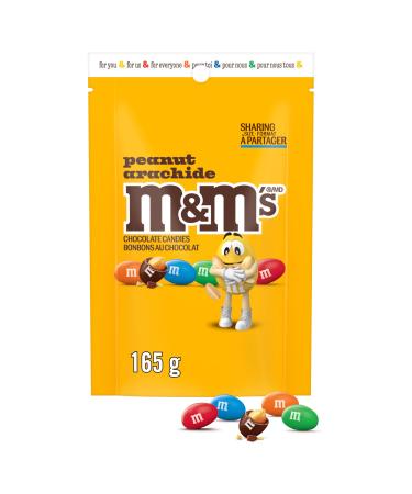 M&M'S Peanut Milk Chocolate Candies Sharing Bag 165g Peanut 165g