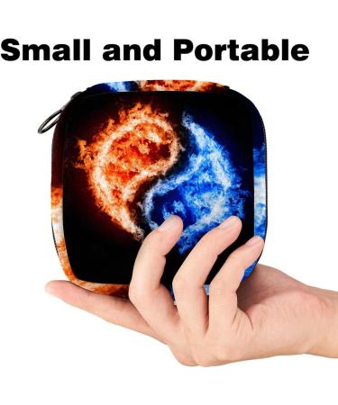 Buy Women's Retro Napkin Storage Bag | Yin-Yang Menstrual Cup & Portable Bandages - Ideal for Period Needs - Buy Online on GoSupps.com